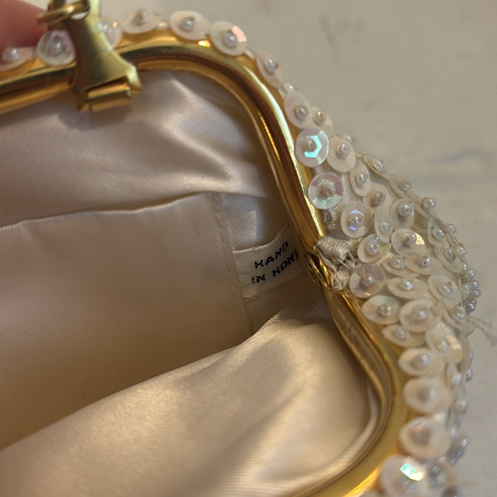 Vintage Beaded Snap Close Bag Made in Hong Kong with Original Box - Picture 6 of 9